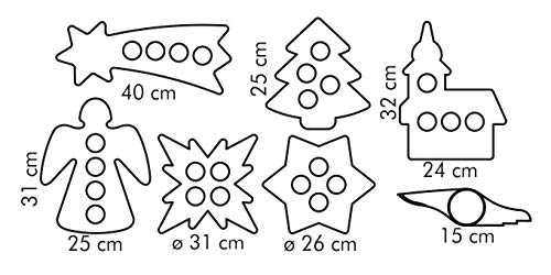Conjunto de cortadores de biscoitos Advento 2 - Tescoma