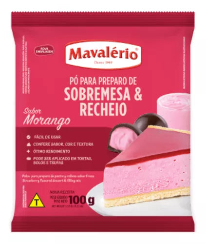 Preparo para Mousse Sabor Morango 100G - Mavalério