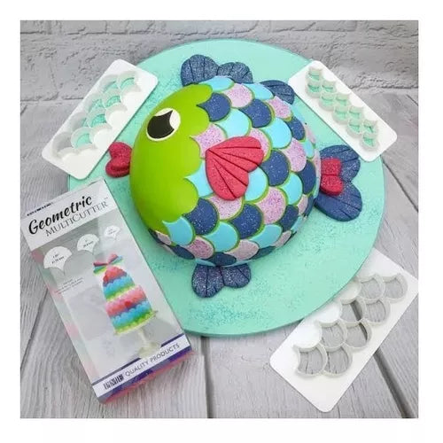 Kit Cortador Geometric Escama de Peixe 3 pçs