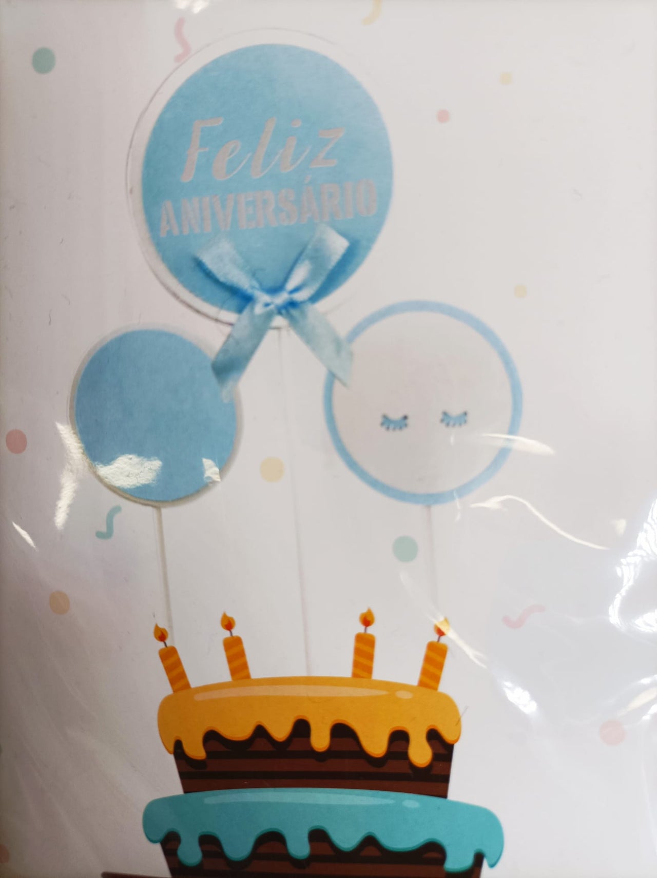 Topper Bolo Feliz Aniversário 24