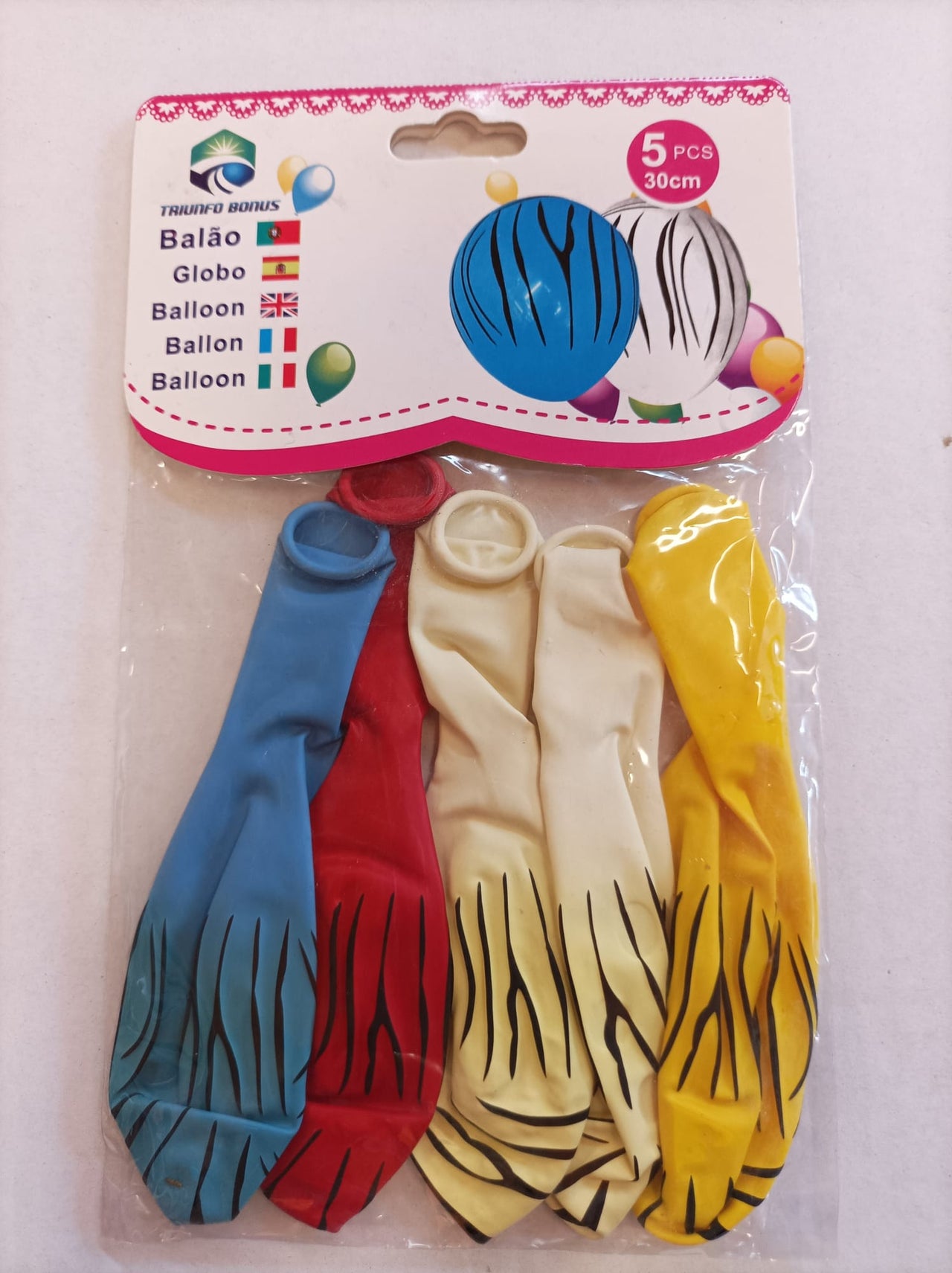 Balão com Cores Diversas - 5 pcs