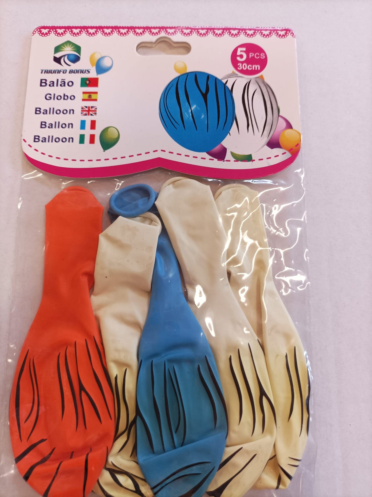 Balão com Cores Diversas - 5 pcs