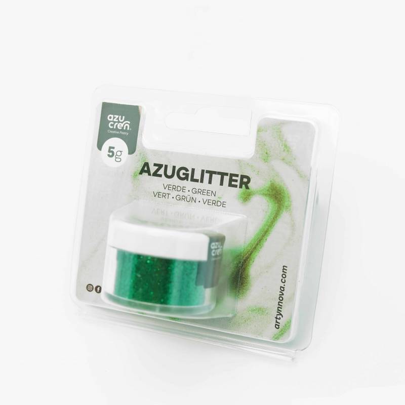 PURPURINA DECORATIVA AZUGLITTER VERDE 5GR - Azucren