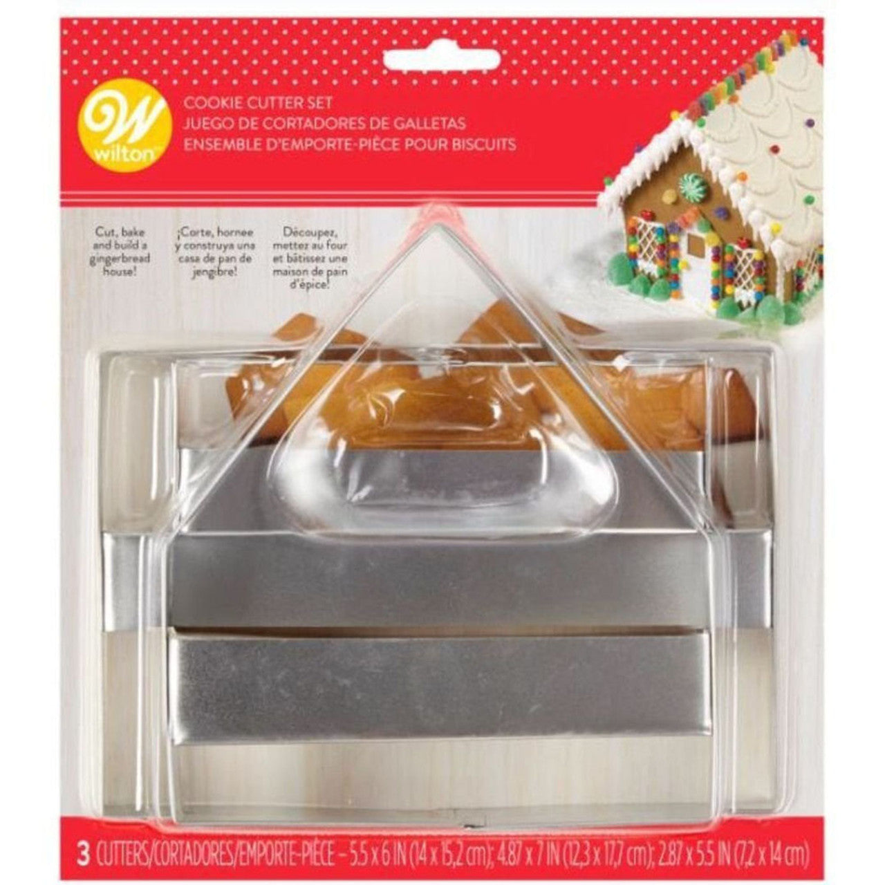 Gingerbread House Cutter 3 pç - Wilton